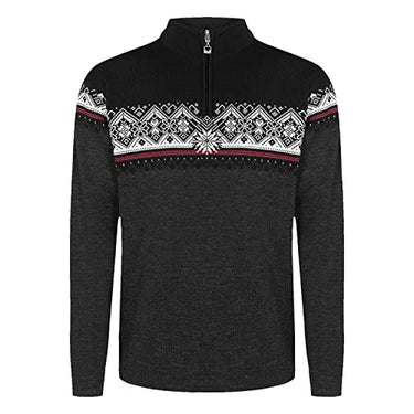 Dale of Norway Herren Pullover ST. Moritz Masculine Sweater, Dark Charcoal/Raspberry/Black/Off White, im Sale